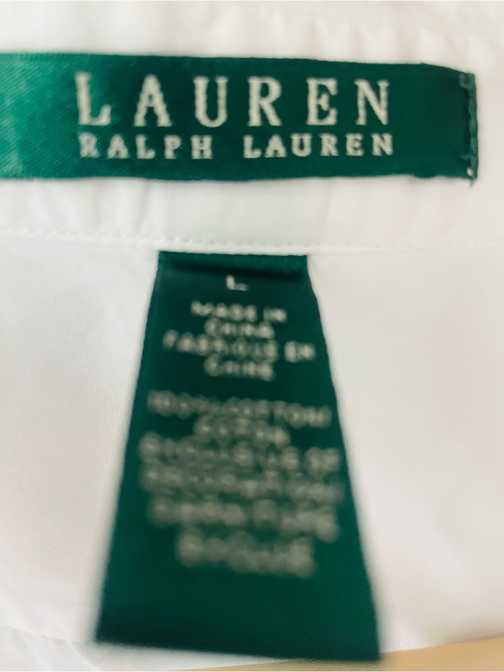 Lauren Ralph Lauren Monogram Classic White Button-Up Shirt - Picture 4 of 6